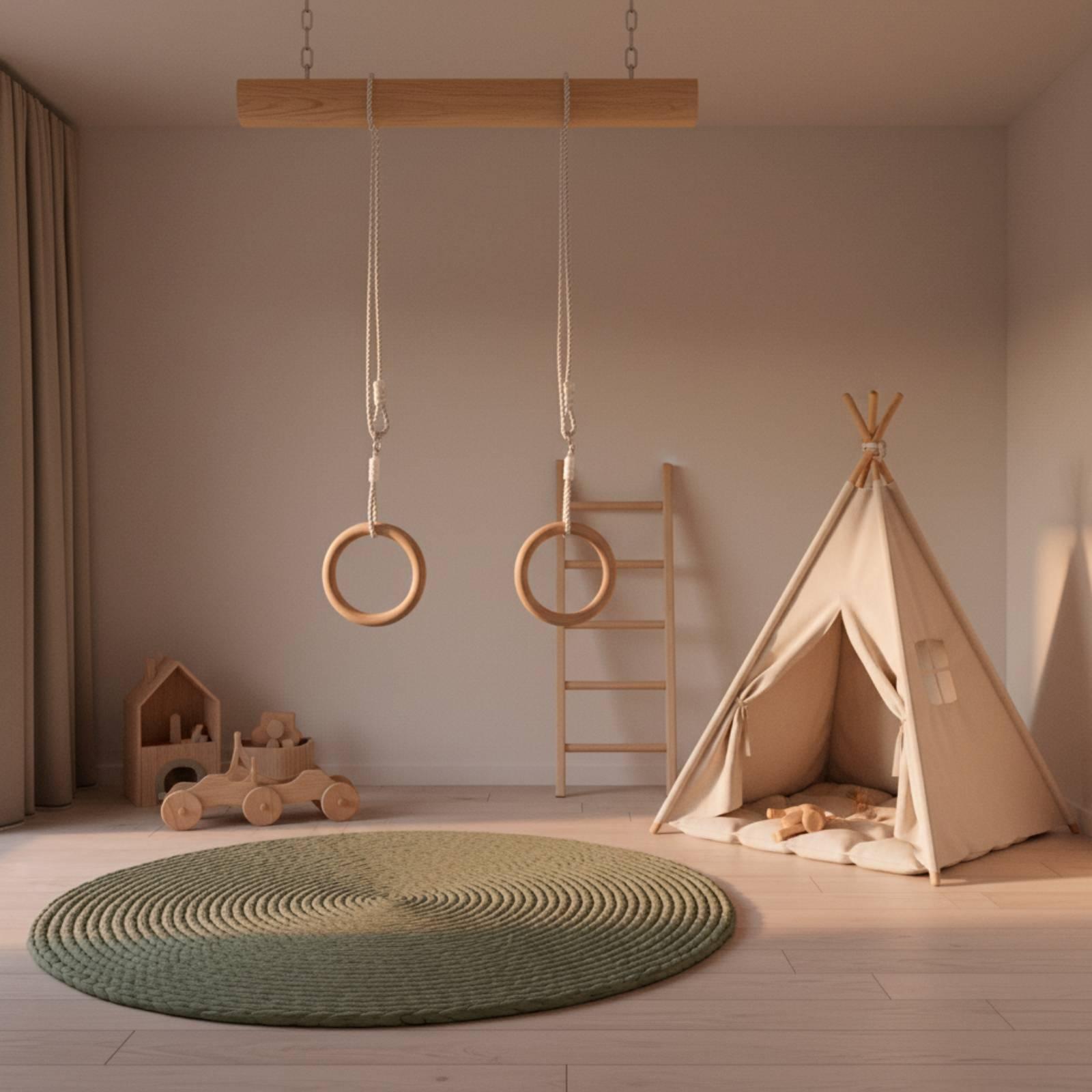 調整可能な子供用体操スイングバーチリング、家庭用フィットネス - Gymnastic Ring のレビューと価格