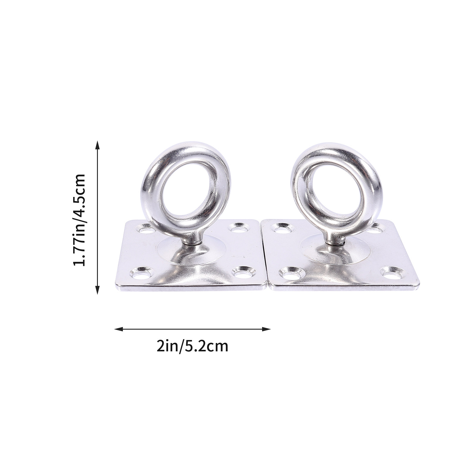2個入り、吊り下げ式天井フック、M8ステンレス製、パッド付き - Gymnastic Ring のレビューと価格