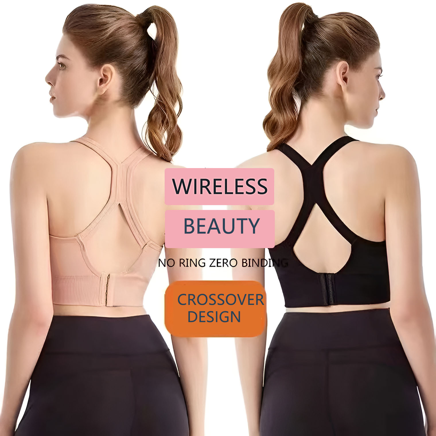 女性用クロスバックスポーツブラ、調節可能なフックアイワークア - Gymnastic Ring のレビューと価格