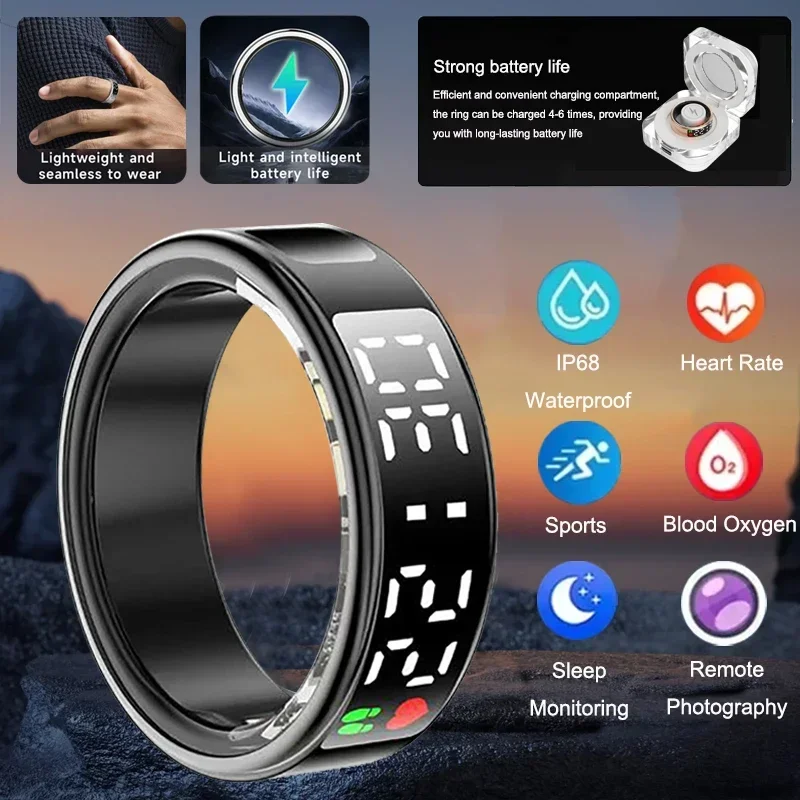 スマートリング男性女性心拍数血中酸素モニターマルチ 5ATM - Gymnastic Ring のレビューと価格